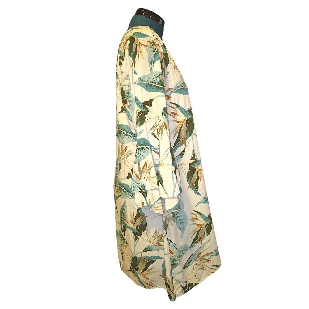 Pinapples Boutique Birds Of Paradise Women XL Ruffled Sleeve Lima Hawaiian Dress - Picture 5 of 8